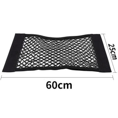 Car Trunk Mesh Organizer Car Tail Storage Net Seat Back Pocket Universal Trunk Bag Auto Magic Tape Network Interior Accessories