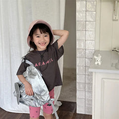 2025 Summer New Children Short Sleeve T Shirts Fashion Letter Print Boys Girls Casual T Shirts Baby Loose Tops Kids Tee Clothes