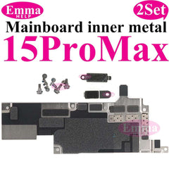 2Set Inner Metal Cover Plate Mainboard inner Iron with Screws For iPhone 13 12 15 Pro Max 14 Plus Bracket Holder Screw Parts