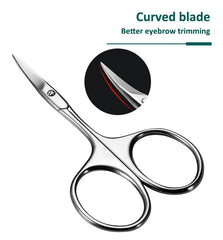 Curved Blade Eyebrow Scissors Professional Stainless Steel Precision Trimmer Eyebrow Eyelash Hair Remover Tool Nose Hair Scissor