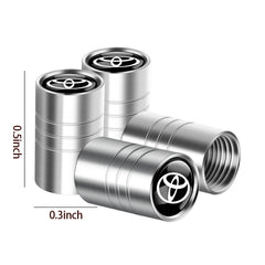 4Pcs Car Styling 3D Metal Wheel Tire Valve Caps Rim Accessories For Toyota RAV4 C-HR Camry Yaris Prius TRD GR Highlander Crown