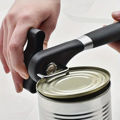 Effortless Stainless Steel Can Opener – Easy-Grip, Multi-Use, No Electricity, Safe & Portable