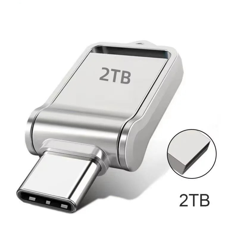 2TB Metal Flash Drive Usb 3.2 Super High Speed Transfer U Disk Pen Drive 1TB Waterproof Type C Disk For Cellphone PC 2025