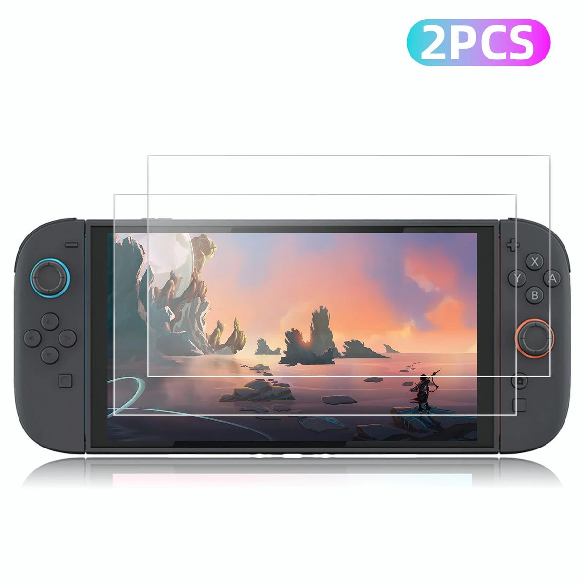 واقي شاشة من الزجاج المقوى لجهاز Switch Nintendo 2 موديل 2025، ملحقات واقي شاشة شفاف عالي الدقة مضاد للخدش