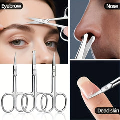 Eyebrow And Nose Hair Scissors, Small Stainless Steel Scissors For Nails, Nail Trimmers, Facial Trimmers, Makeup And Beauty Tool