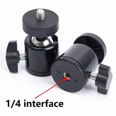 Hot Shoe 1/4 Screw Hole Tripod Mount Camera Head Adapter Ball Head with Lock LED Light Flash Bracket Holder For DSLR DV Cameras