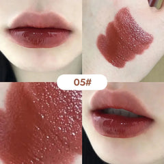 أحمر شفاه حريري لامع من Gege Bear Pump Lips Moisture Water Bomb مريح للغاية لامع غير لاصق في كوب مرطب للشفاه