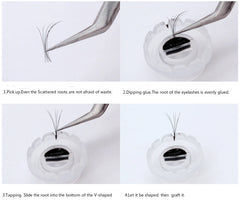 100pcs Disposable Individual Eyelash Glue Holder Grafting Eyelashes Blossom Cup Rings Eyelash Extension Adhesive Stand Holder