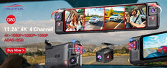 K2 Pro 11.3" Car DVR 4K Camera Wireless Carplay Android auto Ai Screen Dash Cam Dual Len Video Recorder GPS Navigation Dashboard