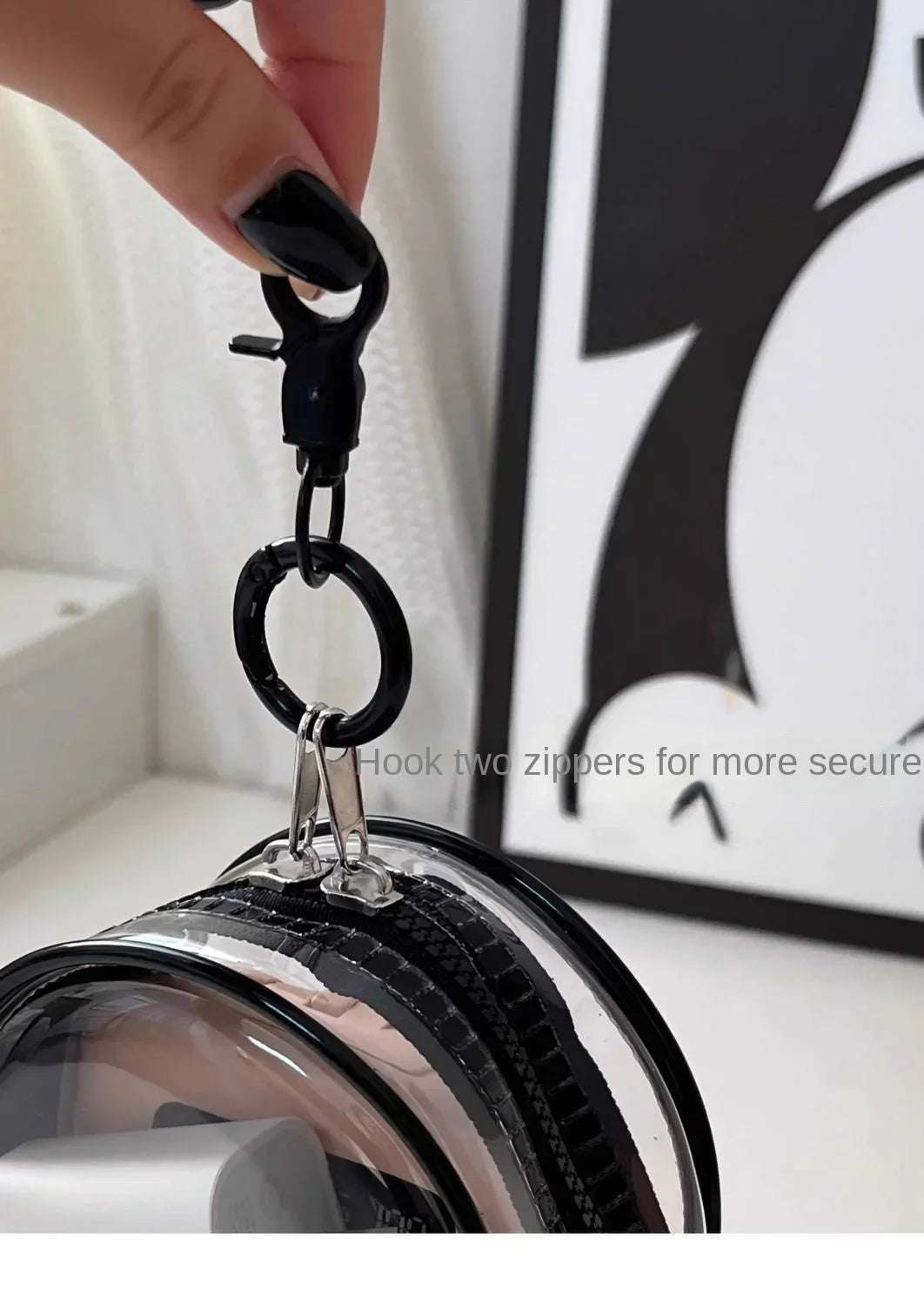 Portable Mini Zipper Storage Bag Keychain Box Organizer For Earphones Chargers Bags  A Gift for My Girlfriend Case