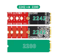 TISHRIC M.2 NGFF NVME SSD Extension Board Adapter 2230 2242 2260 2280 M2 Length Extend Adapter Bracket Card 5 Adjustable Lengths