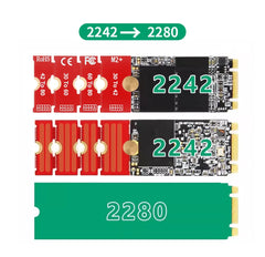محول لوحة تمديد TISHRIC M.2 NGFF NVME SSD بطول 2230 و2242 و2260 و2280 M2 مع حامل بطاقة تمديد و5 أطوال قابلة للتعديل