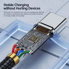 كابل Toocki 100 واط من النوع C إلى USB C بتقنية PD 3.0 للشحن السريع 4.0 من النوع C إلى النوع C لأجهزة iPhone 15 وMacbook وSamsung وXiaomi