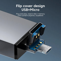 Elough 7 In 1 Multifunction Usb 3.0 Card Reader Micro TF SD Card Memory Reader USB Flash Drive Type C Card Adapter OTG