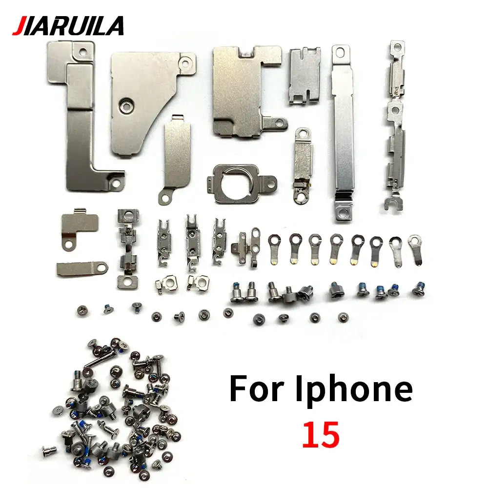 Mumzar iPhone metal internal bracket replacement kit assorted metal brackets screws for iPhone 15 repair