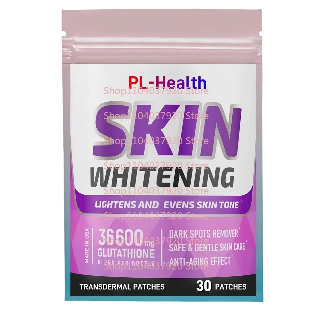 30 Patches Glutathione Whitening Transdermal Patches with Vitamin C - Skin Lightener - Dark Spot Remover