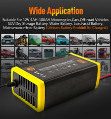 Car Battery Charger 10A 12V Automotive Battery Charger 24V 5A Car Accesorries Digital Display Detection Pulse Repair Car Charger