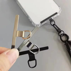 1/4 pcs Universal Metal Phone Lanyard Gasket Patch Durable Ultra Thin Mobile Phone Sling Rope Card Clip Strap Hang Cord Tab