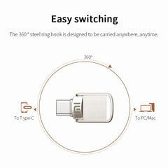 XIAOMI 2TB Metal Pendrive 2 IN 1 OTG 1TB 512GB USB Flash Drives 256GB 2TB USB 3.2 Pen Drive Memory Stick Type C For Cellphone PC