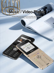 هاتف محمول SERVO Pocket S1 بأربع بطاقات SIM قابل للطي، اتصال سريع، GSM، صوت سحري، مصباح يدوي، تسجيل مكالمات، MP4، FM، نسيج، هواتف خلوية