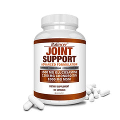 60/120 Glucosamine & Chondroitin & MSM 3-in-1 Capsules - Joint Health Support Supplement - Non-GMO, Vegetarian Capsules