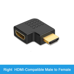 HDMI-Compatible Adapter 90 270 Degree Right Angle Male to Female Converter 4K HD Connector Mini / Micro HDMI-Compatible Extender