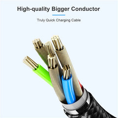 كابل USB صغير 5A من USLION كابل شحن سريع USB إلى Micro USB 2.0 سلك شحن Android لهاتف Samsung Galaxy S7 S6 Note
