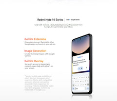 Global Version Xiaomi Redmi Note 14 4G MediaTek Helio G99-Ultra 108MP AI Camera 6.67" 120Hz Display 5500mAh 33W Turbo Charging