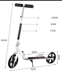 Foldable Scooter for Kid Teen Adult Adult Scooter All Iron 200mm Big Wheel Scooter City To Work Scooter Campus Foot Scooter