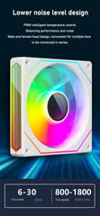 مروحة تبريد هادئة للكمبيوتر ZEZZIO PRISM 6 PRO 120 مم ARGB للتحكم في درجة الحرارة PWM 5 فولت 3 سنون مرآة لا متناهية ثلاثية الجوانب