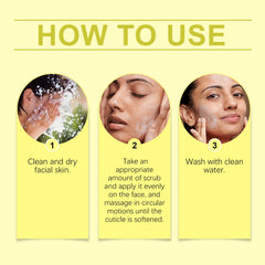 Facial Scrub - Gently Clean Face, Exfoliate, Moisturize, Soften Skin, Brighten Complexion, Improve Skin Texture, 100g