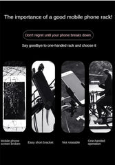 Bicycle Universal Phone Holder Mount Mobile Cell GPS Metal Riding MTB Motorcycle Stand Bracket Bike Moto Handlebar Antislip Clip