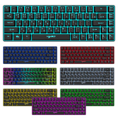 Portable HXSJ V200 68-key Korean gaming Keyboard, 65% RGB Backlit Wired office membrane Keyboard for Desktop PC and Laptops