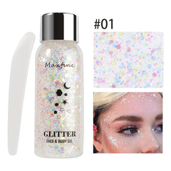 Eye Glitter Nail Hair Body Face Gel Art Waterproof High Gloss Glitter Body Multifunctional Makeup Decoration Party Festival
