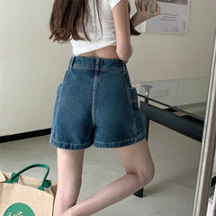 High Waist Slimming Denim  Skirt Summer 2023 Women's plus Size Faionable orts Asymmetrical Jeans Skirt