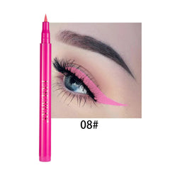 12 color rainbow DIY colored eyeliner is not easy to smudge matte eyeliner pen