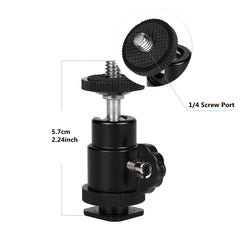 1/4" Phone Clip Holder Hot Shoe Phone Holder Mount For DSLR Camera With 1/4"-20 Thread Cell Phone Bracket