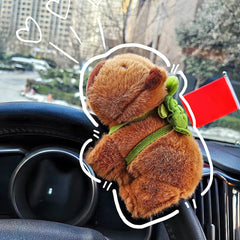 Car Cute Wiper Ornaments Plush Doll Capybara Panda Cat Turn Signal Switch Ornament Car Interior Decoration Accessories