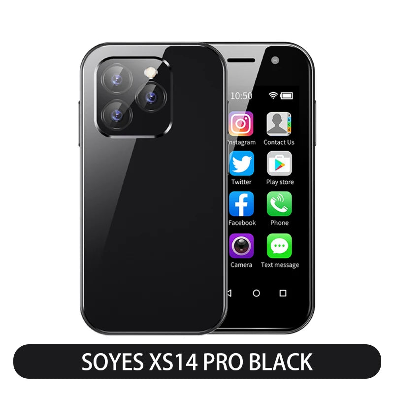 هاتف ذكي صغير SOYES XS14 Pro 4G يعمل بنظام Android 9.0 وذاكرة وصول عشوائي 3 جيجابايت وذاكرة داخلية 64 جيجابايت وبطارية 2600 مللي أمبير في الساعة وخاصية التعرف على الوجه وشاشة 3.0 بوصة وهاتف محمول صغير يدعم WhatsApp وGoogle Phone