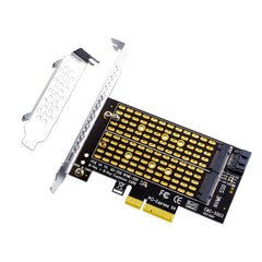 محول PCIE إلى SSD M2 M.2 NVME M Key إلى PCI Express 4.0 X4 + M2 SATA B Key إلى بطاقة Riser SATA3.0 لـ 2230 2242 2260 2280 M2 SSD