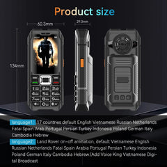 هاتف محمول متين M6000 GSM 2G Network 4 بطاقات SIM Magic Voice مقبس 3.5 مم شاشة 2.4 بوصة لوحة مفاتيح كبيرة هاتف محمول لكبار السن