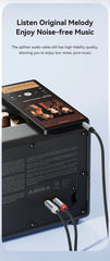 كابل صوت Toocki RCA مقاس 3.5 مم ذكر إلى كابل مكبر صوت 2RCA مقسم ذكر سلك AUX 2 RCA مقبس لصندوق التلفزيون ومكبر الصوت ومشغل DVD سلك