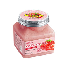 500g Strawberry Exfoliating Purifying Scrub, Hypoallergenic and Alcohol-Free, Softening Skin Physical Exfoliation, Gentle and Deep Cleansing, Suitable for Creative Bright Beige Skin, Moisturizing and Hypoallergenic, Fresh Fra