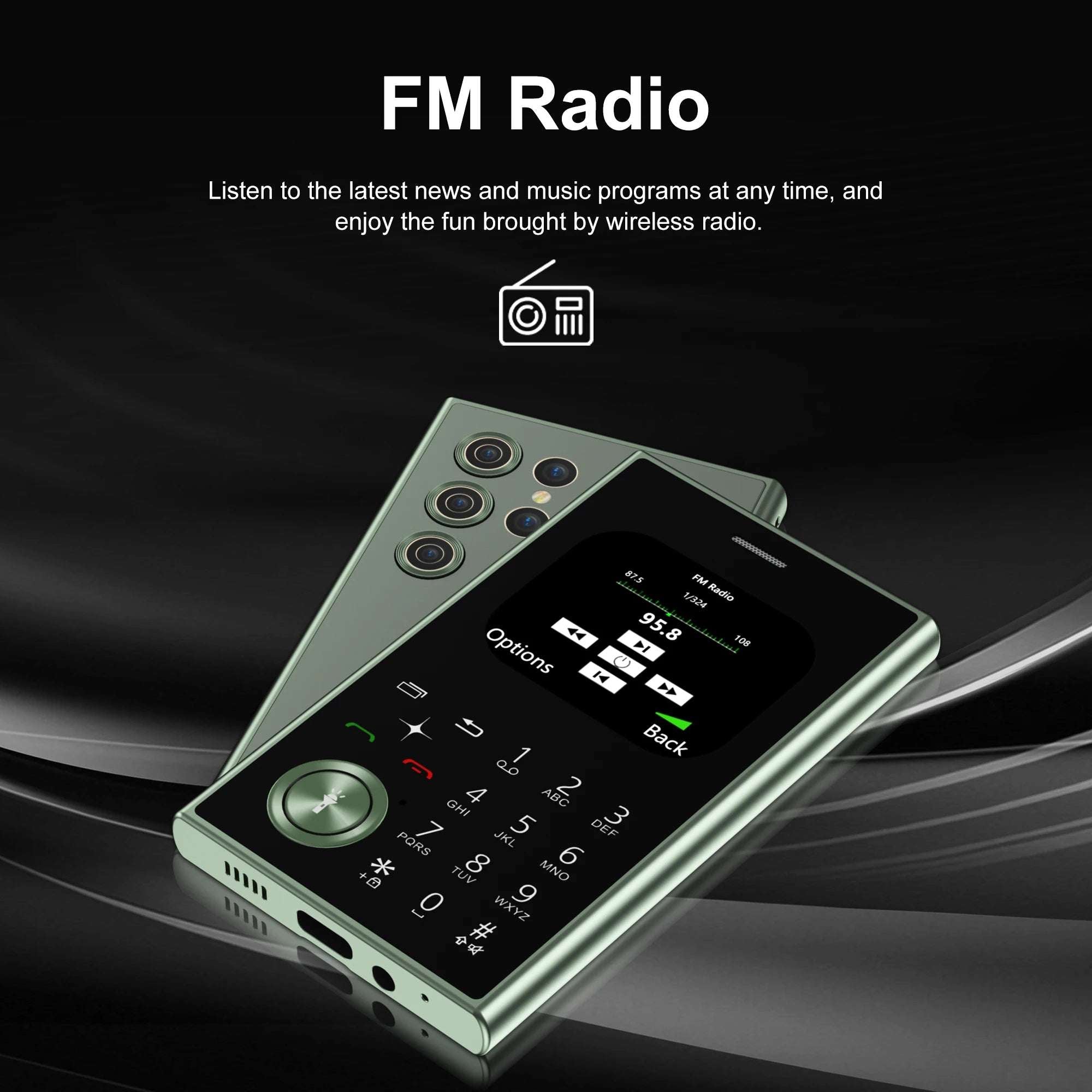 New SERVO V8 Card Cellphone 2G GSM FM Radio Magic Voice MP3 Player Dual SIM Fashion Functional Small Mobile Phone Headphone Jack
