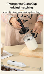 MINI Coffee Frother USB Rechargeable 3 Speeds Foam Maker Coffee Milk Mixer Electric Handle Blender Egg Beater Hot Cooking Tools