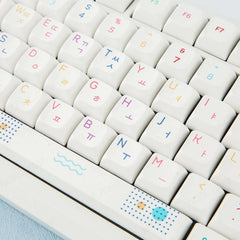 127Keys Korean PBT Keycap Neon Theme XDA Profile For Gaming RGB Mechanical Keyboard Key Caps for Cherry MX Switch English Korea