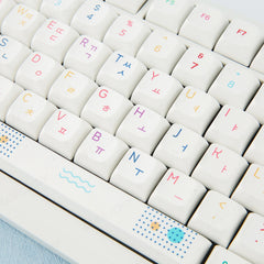 أغطية مفاتيح كورية من مادة PBT مكونة من 127 مفتاحًا، بتصميم نيون، XDA Profile، للوحة مفاتيح الألعاب الميكانيكية RGB، لمفتاح Cherry MX