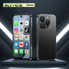 هاتف SOYES XS19 الذكي الصغير 3.88 بوصة 2 جيجابايت رام 16 جيجابايت روم أندرويد 10.0 مع خاصية التعرف على الوجه شريحتي اتصال في وضع الاستعداد شبكة الجيل الثالث هاتف صغير