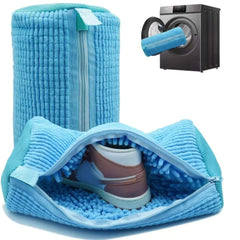 2/1PCS Shoe Washing Bag Washing Machine Laundry Bags with Zipper Closure Shoes Cleaning Bags Shoes Laundry Fluffy Fibers Sneaker