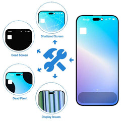 RFLCD SOFT OLED 120HZ Lcd For iPhone 15 Pro Display Touch Screen Replacement Digitizer Panel Assembly True Tone Chip Transfer